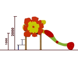 Горка Аленький цветочек 08305 H=1000 для детской площадки, фото 2
