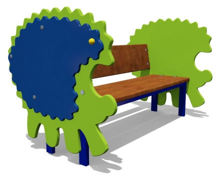 Скамейка детская Ёжик 26022.21 для игровой площадки, фото 1