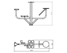 Уличный тренажер TORUDA "Шагоход" на раме Уличный тренажер TORUDA "Шагоход" на раме