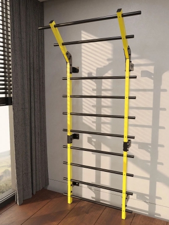 Профессиональная шведская стенка с турником Domsen Fitness Ds57 YELLOW, фото 1