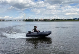 Моторная лодка ПВХ Фрегат 350 Air (НДНД) Серый, фото 8