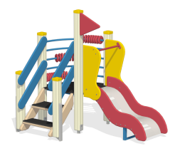 Детская горка Грация Малая ГР-21 H=600 для игровой площадки, фото 2 Детская горка Грация Малая ГР-21 H=600 для игровой площадки, фото 2