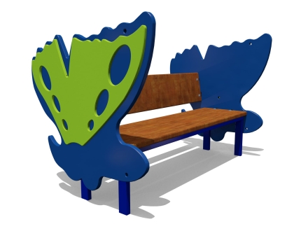 Скамейка детская Бабочка 26021.21 для игровой площадки, фото 1