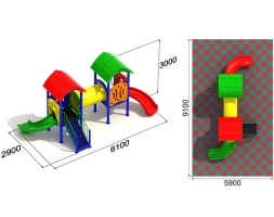 Детская игровая площадка Радуга 2.1, фото 2 Детская игровая площадка Радуга 2.1, фото 2