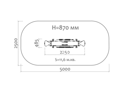 Качели-балансир Кораблик 04102 для детской площадки, фото 3